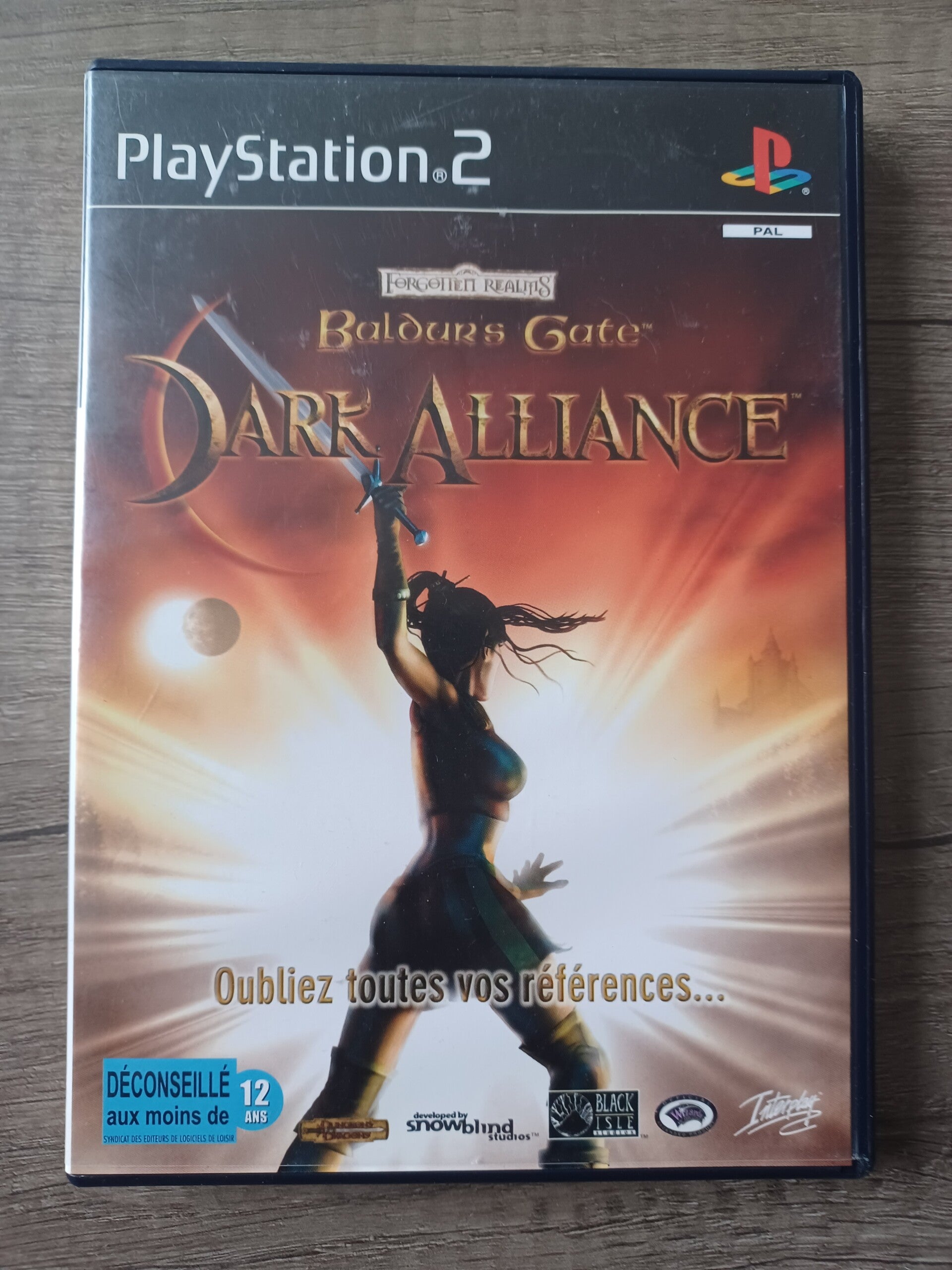 jeu  ps2 , baldurs gate dark alliance , occasion