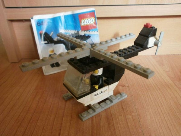lego 645 helicoptere de police , complet  , occasion