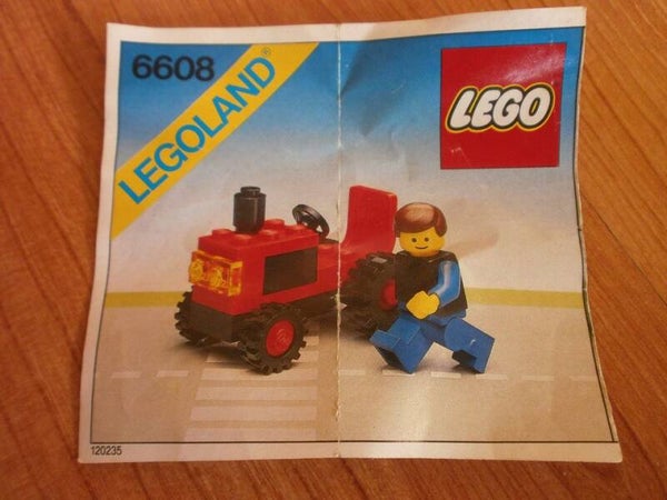 lego 6608 le tracteur rouge , complet , sans boite , occasion