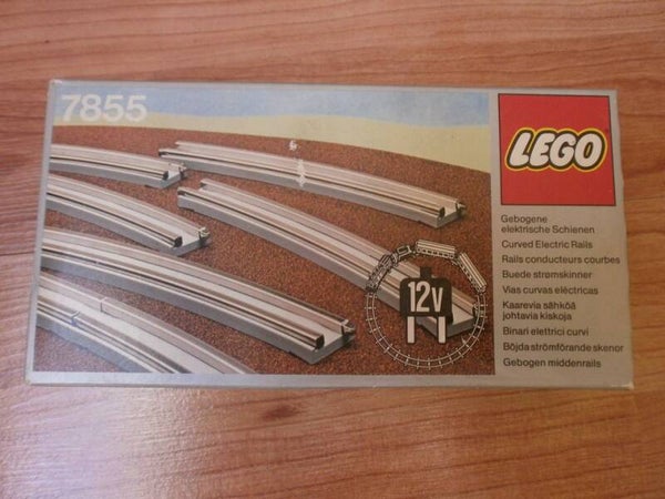 lego 7855 ,8 rails conducteurs courbes, en boite , occasion