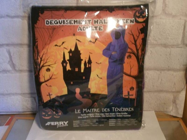 deguisement adulte , maitre des tenebres , neuf taille unique