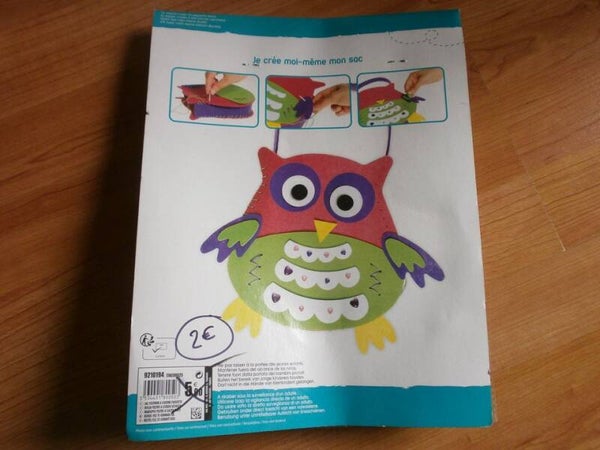 mon petit sac chouette en feutrine , a monter , neuf