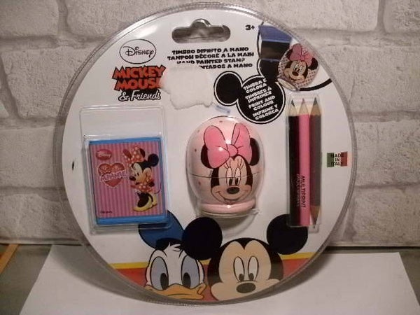 tampon et crayons minnie ou mickey , neuf