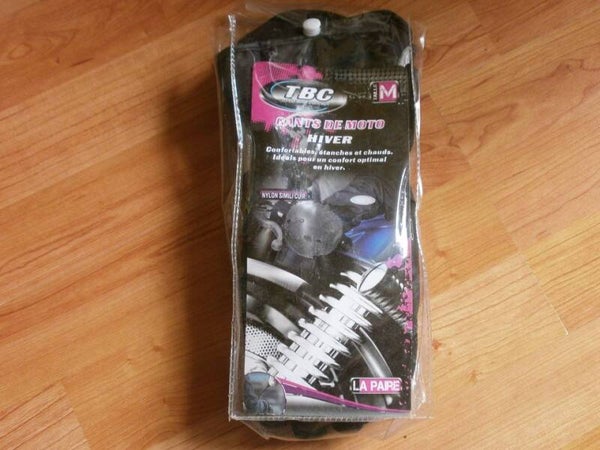 paire de gants moto hiver , taille M , neuf nylon simili cuir