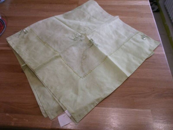 nappe carré , 100% coton , 100 x 100 cm , vert , neuf