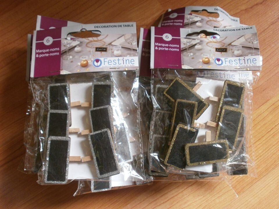 lot 60 pinces porte noms , neuf