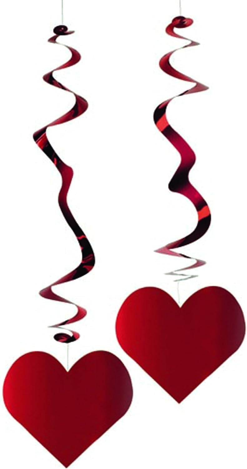 deco mariage , saint valentin , 18 suspensions coeurs et 12 guirlandes , neuf