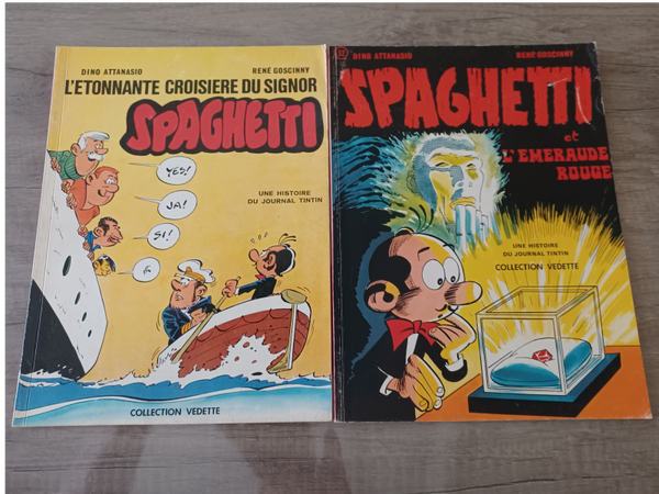 lot de 2 bd spaghetti  , goscinny ,  (années 1974 et 76) , occasion