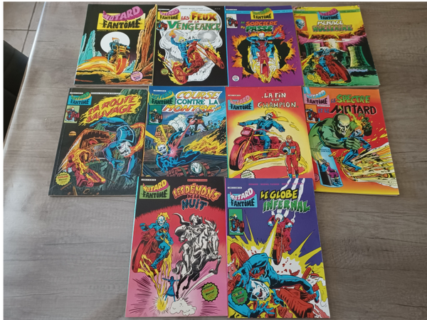 lot de 10 bd le motard fantome marvel ( années 1981 a 84) , occasion