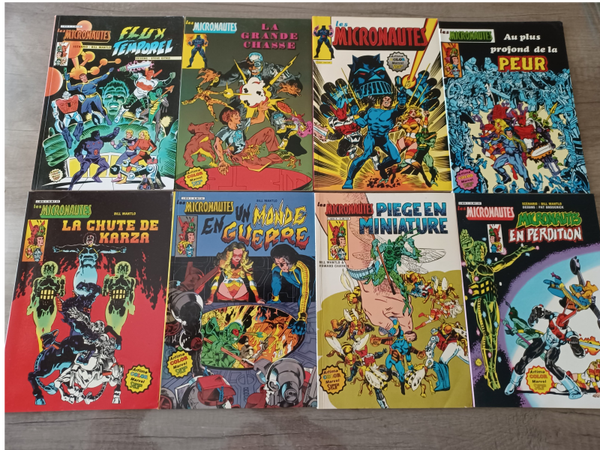 lot de 8 bd les micronautes , marvel ( années 1980 a 83) , occasion