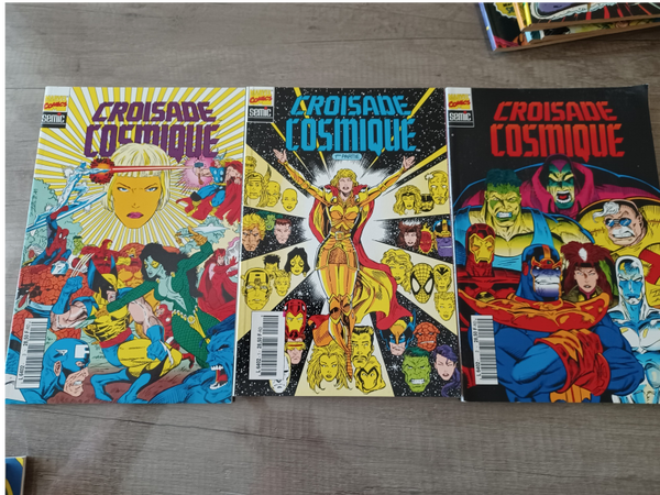 lot de 3 bd croisade cosmique , marvel ( années 1984) , occasion