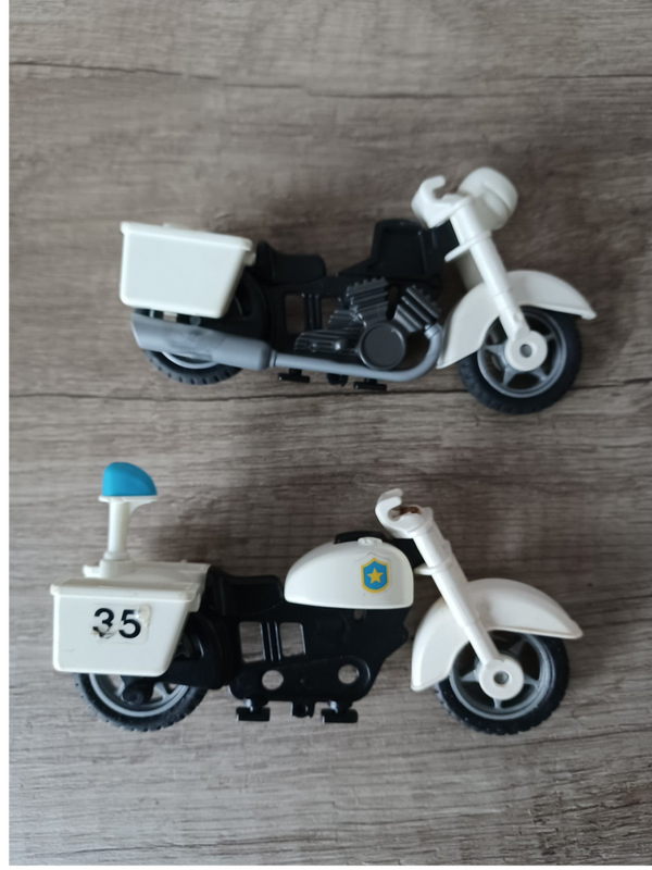 playmobil 2 motos anciennes police , occasion