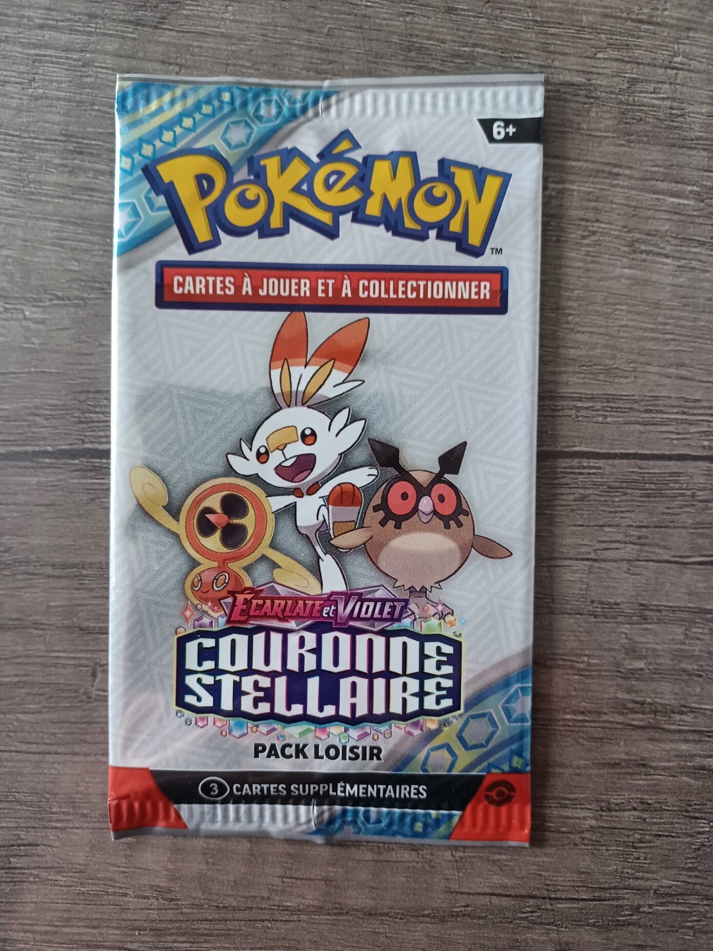 cartes pokemon , booster ecarlate & violet , couronne stellaire , 3 cartes , neuf