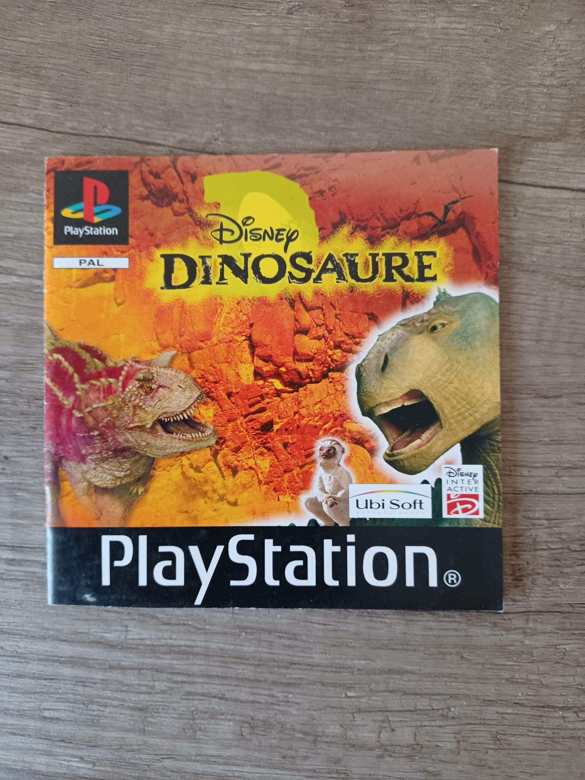 notice du jeu ps1 , dinosaure disney , occasion