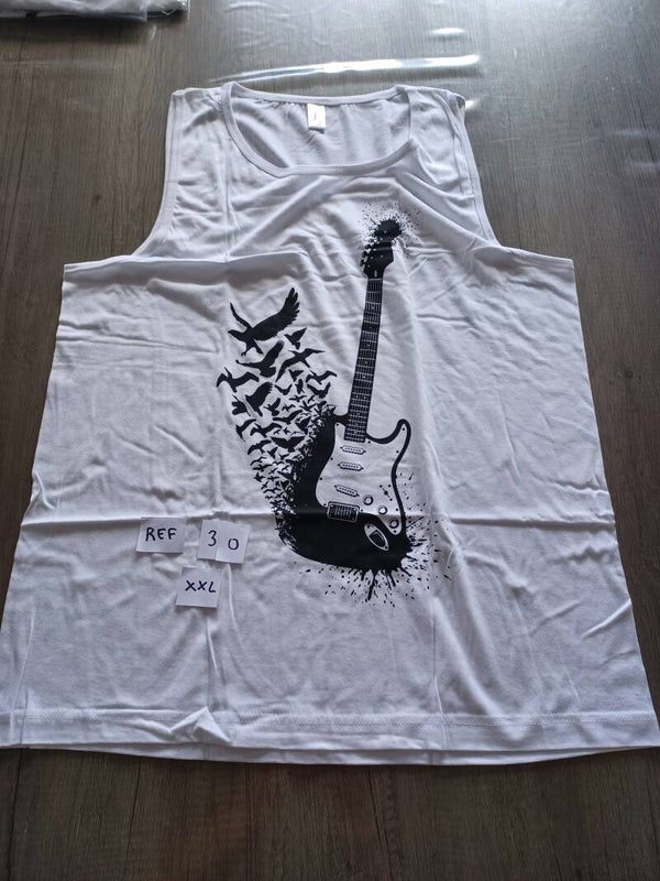 debardeur , guitare blanc , M , XL , neuf
