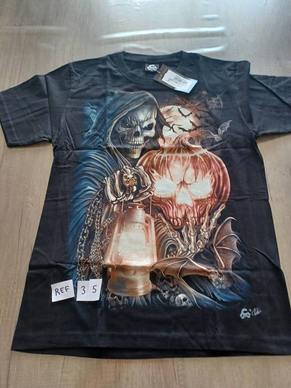 t-shirt la mort citrouille , S ou M , neuf
