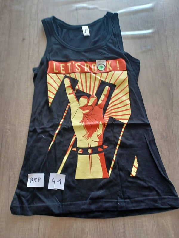 debardeur let's rock , M , neuf