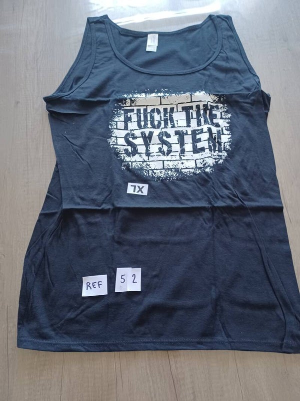 debardeur femme fuck the system ,  XL , neuf
