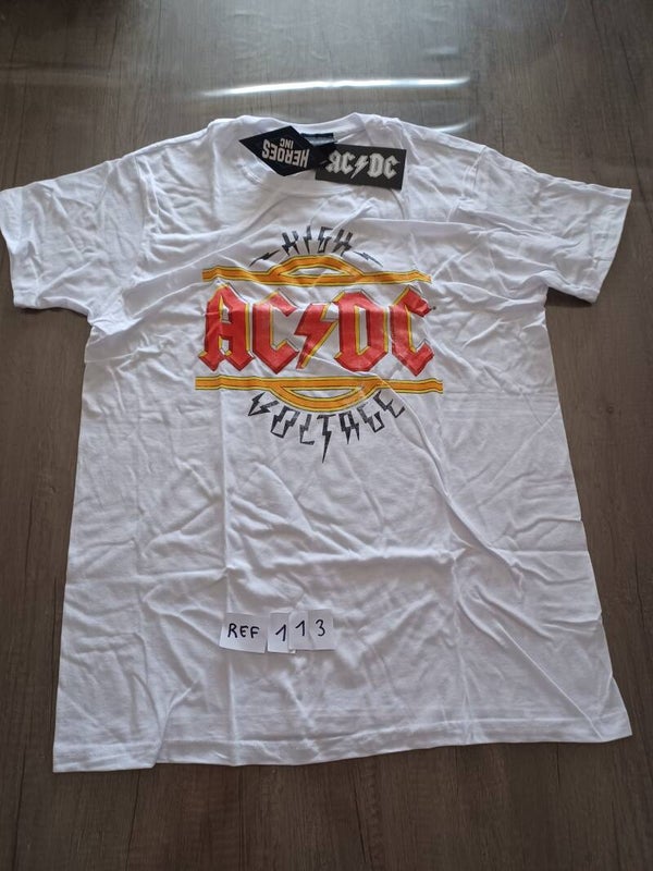 t-shirt , acdc high voltage blanc ,  taille  S , L ou XL , neuf