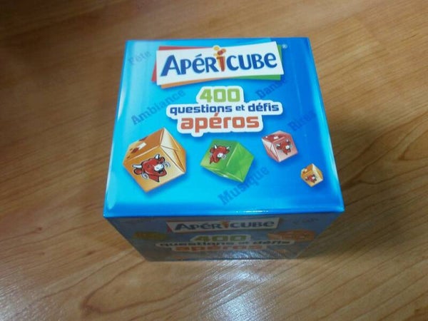 jeu de qusteions apericube , occasion