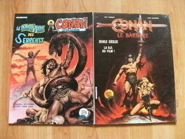 2 bd conan le barbare , geant, marvel artima années 1982 et 1984 , occasion