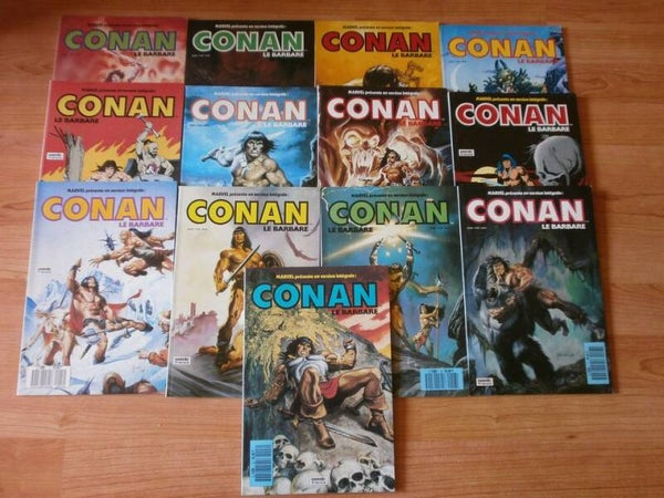 lot de 13 bd conan le barbare , marvel semic , année 1991 n° 1 a 13, occasion