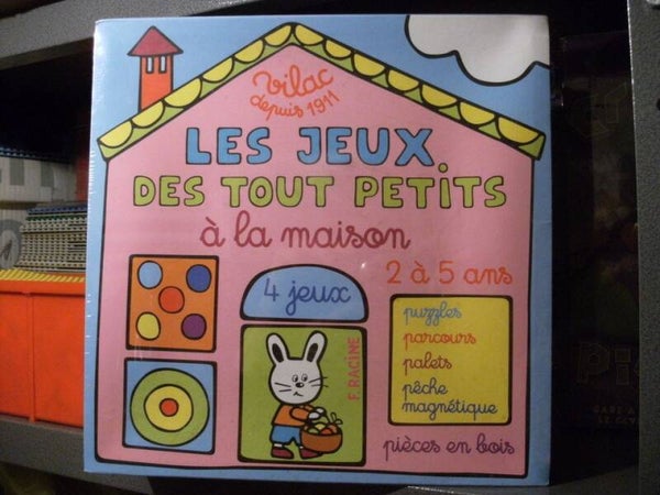 vilac , coffret bois , les jeux des tout petits a la maison , neuf