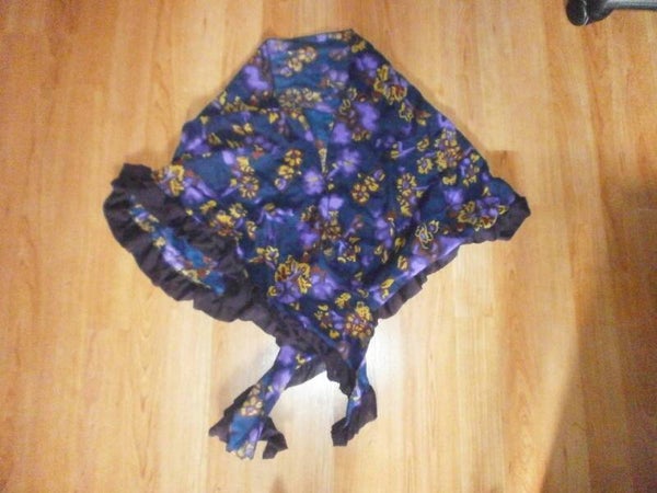 foulard triangle bleu violet