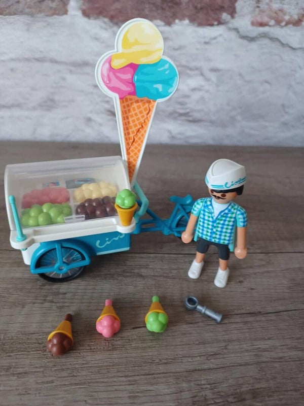 playmobil , marchand de glaces a velo , occasion