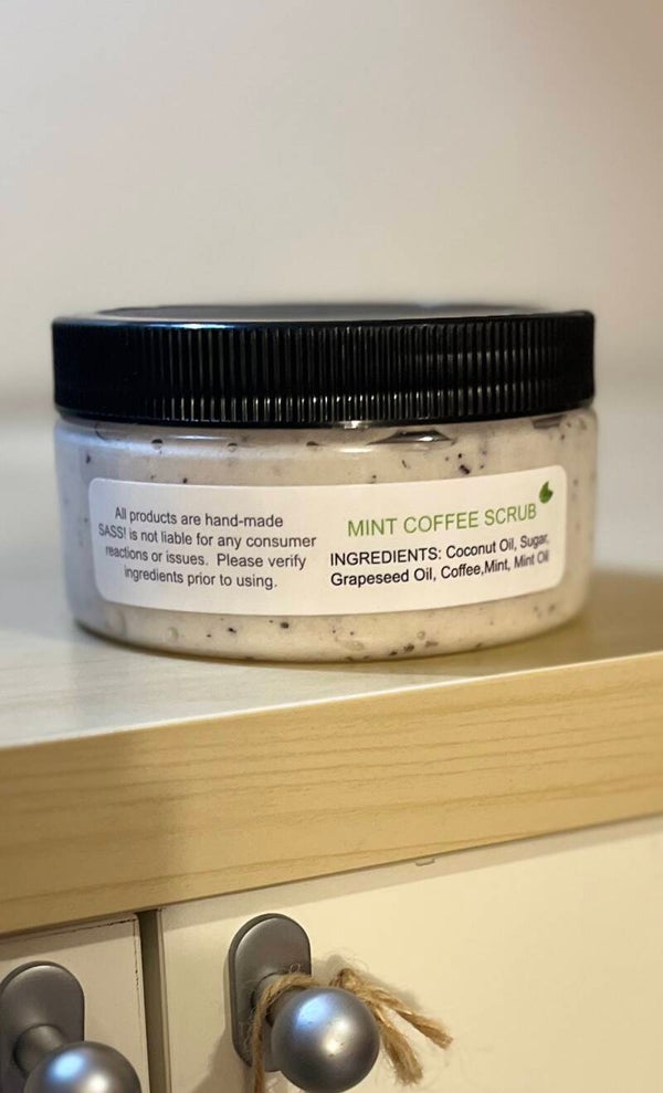 Mint/Coffee Hand, Face and Body Scrub