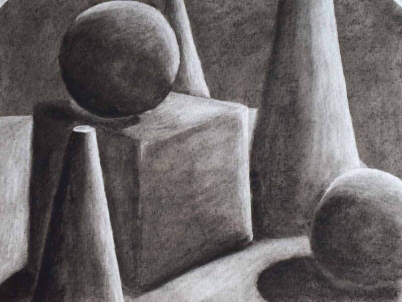 Light Study | Compressed charcoal on paper. 18x24&quot;. 2012. 