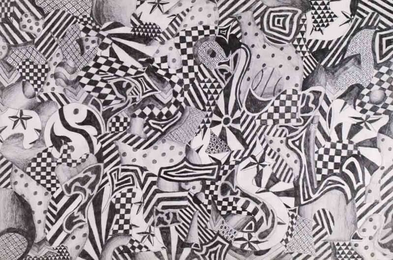 Hidden Name | Graphite on paper. 12x18&quot;. 2007. 