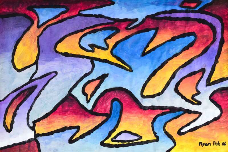 Untitled | Acrylic paint on paper. 12x17.5&quot;. 2006