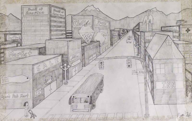 Perspective Drawing | Graphite on paper. 12x18&quot;. 2006. 