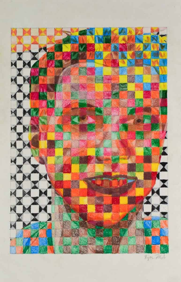 Self Portrait | Colored pencils on paper. 12x18&quot;. 2006 