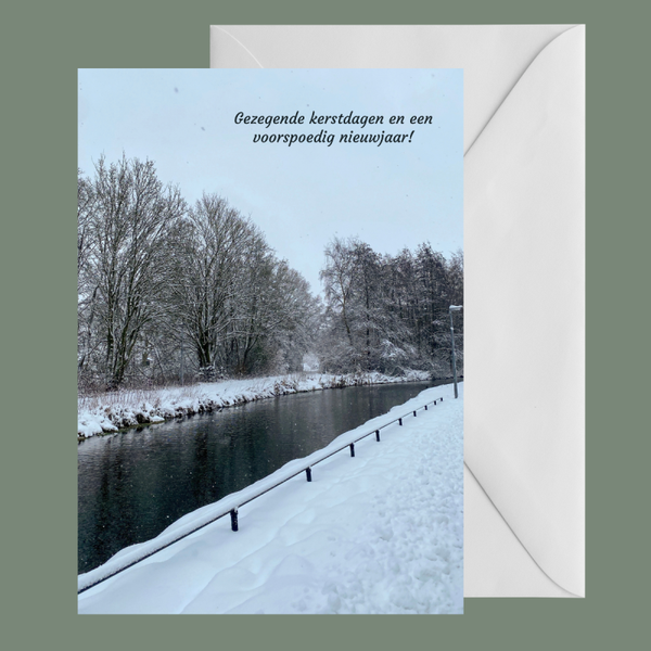 Kerstkaart Winterse Beek