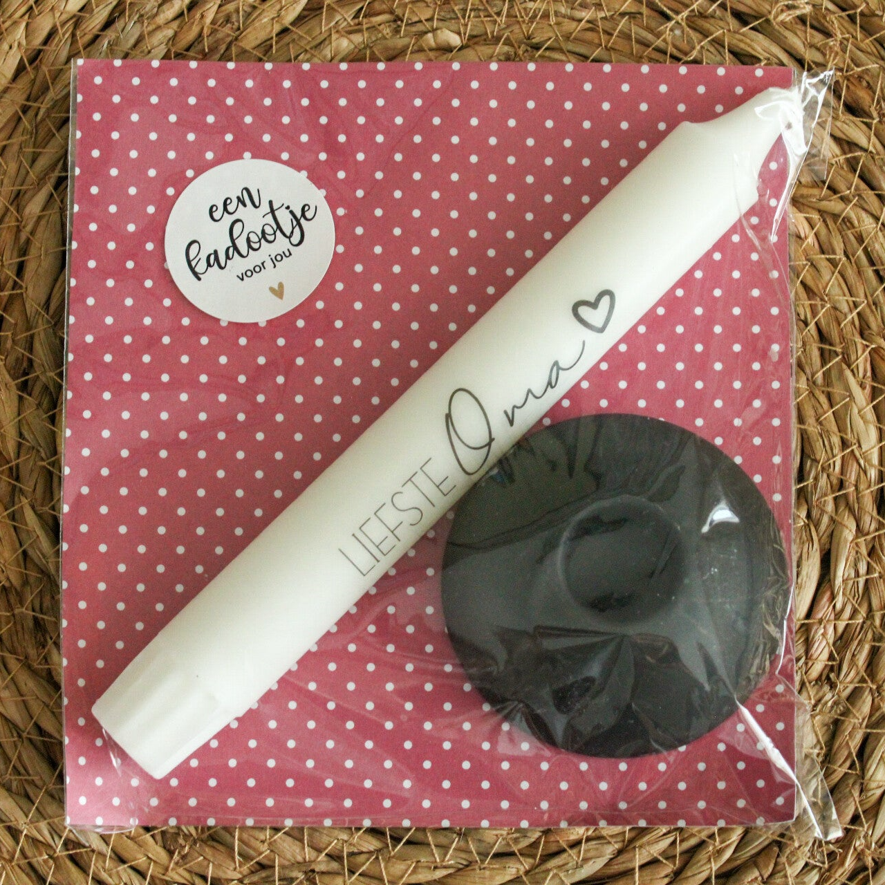 Cadeausetje kaars oma