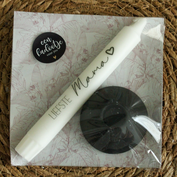 Cadeausetje kaars mama