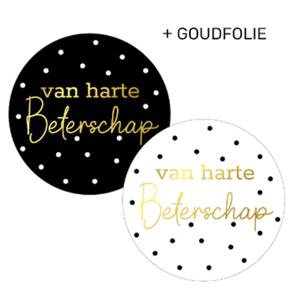 Van harte beterschap stickers 10 stuks