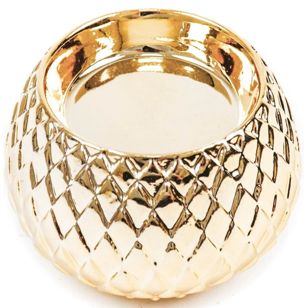 Waxinelichthouder groot goud