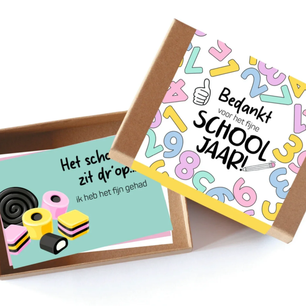 Doosje bedankt voor het schooljaar