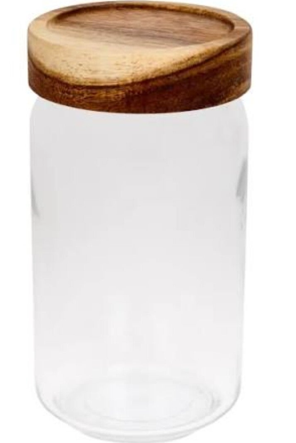 Glazen voorraadpotje