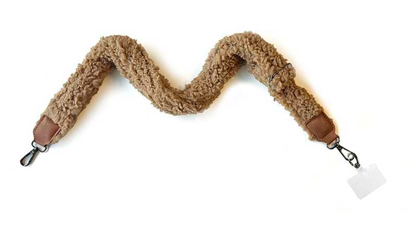Camel teddy schouderband/telefoonkoord