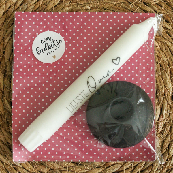 Cadeausetje kaars oma