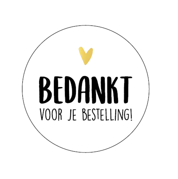 Bedankt voor je bestelling sticker 10 stuks