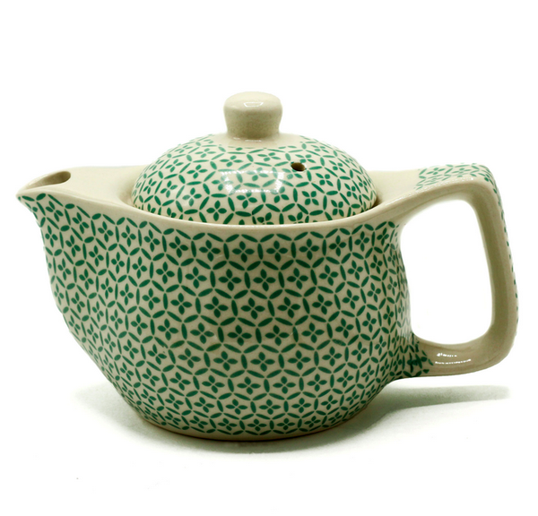 Kleine theepot groene mozaïek