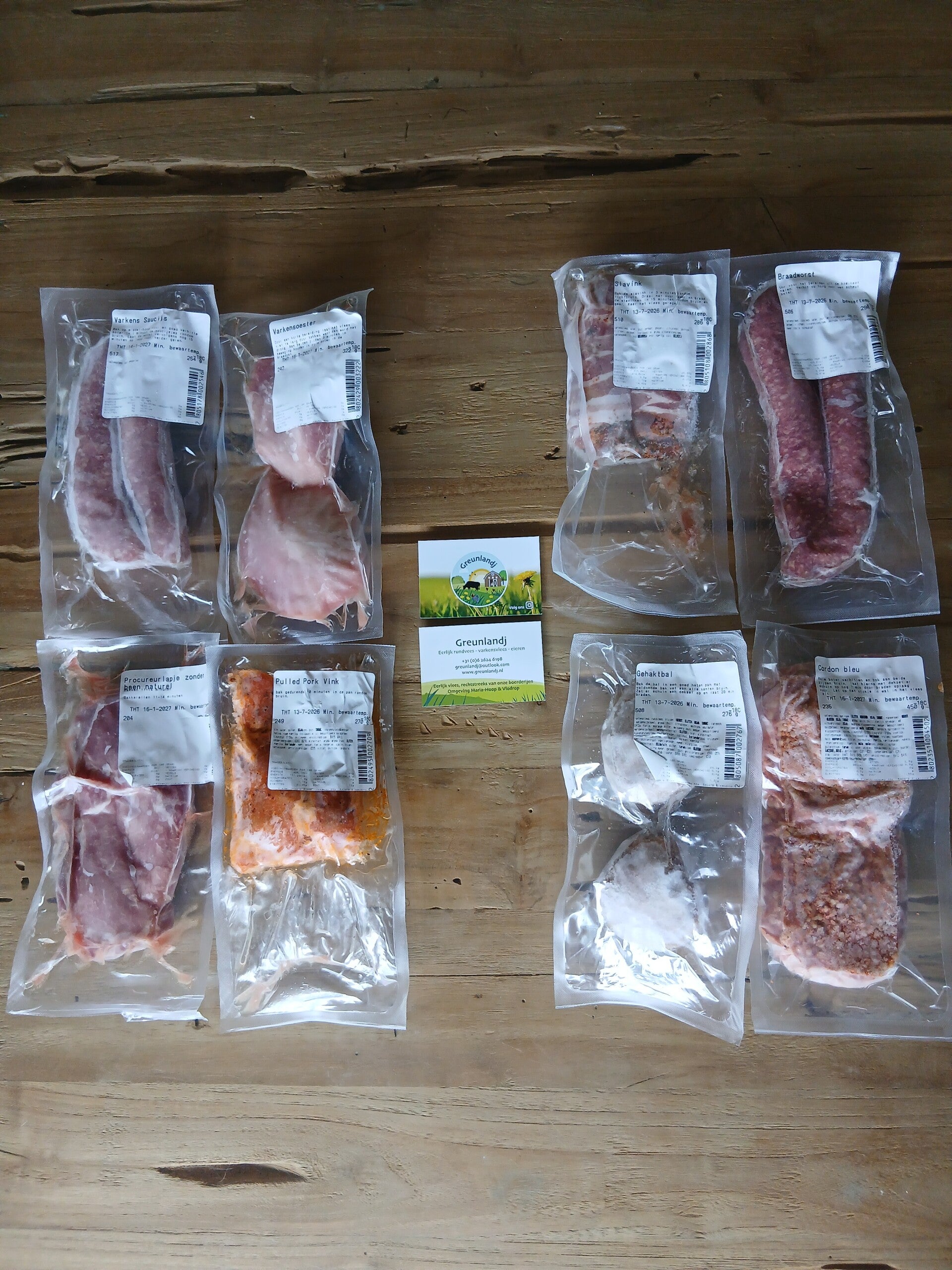 2 personen gemengd pakket met eigen Rundvlees en eigen varkensvlees A