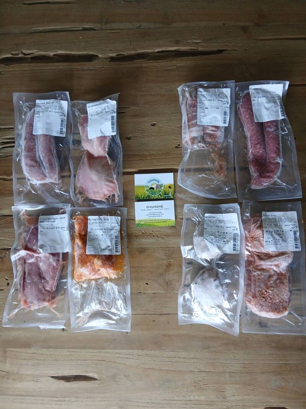 2 personen gemengd pakket met eigen Rundvlees en eigen varkensvlees A