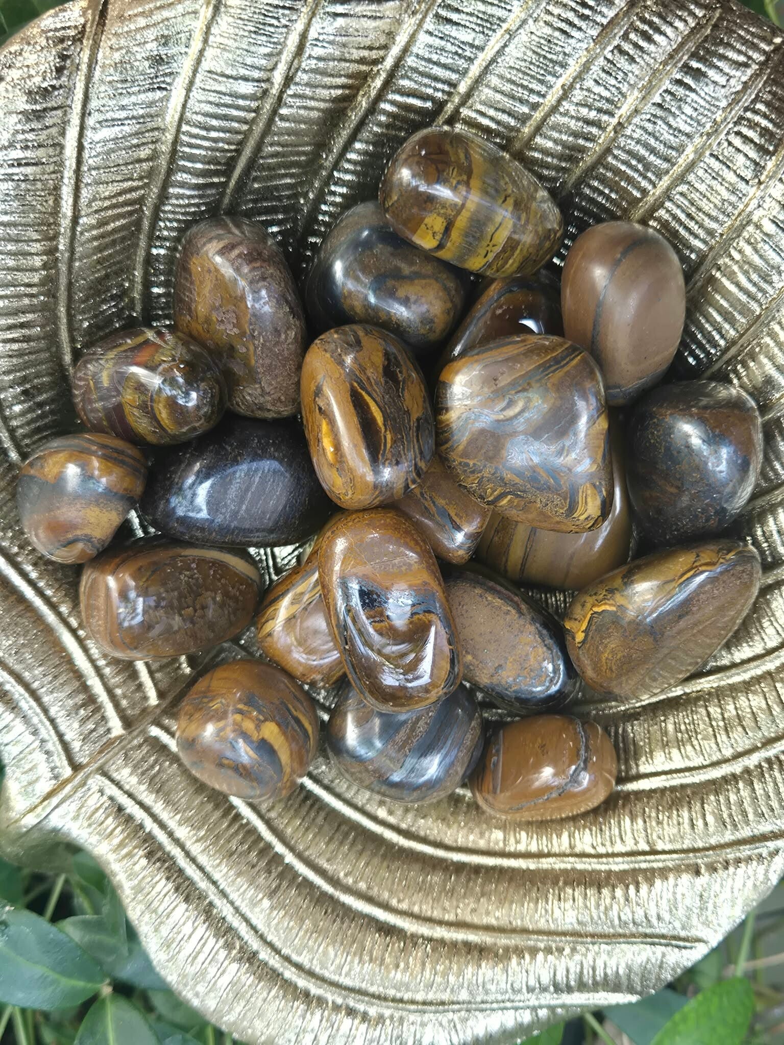 Tijger oog met Hematiet