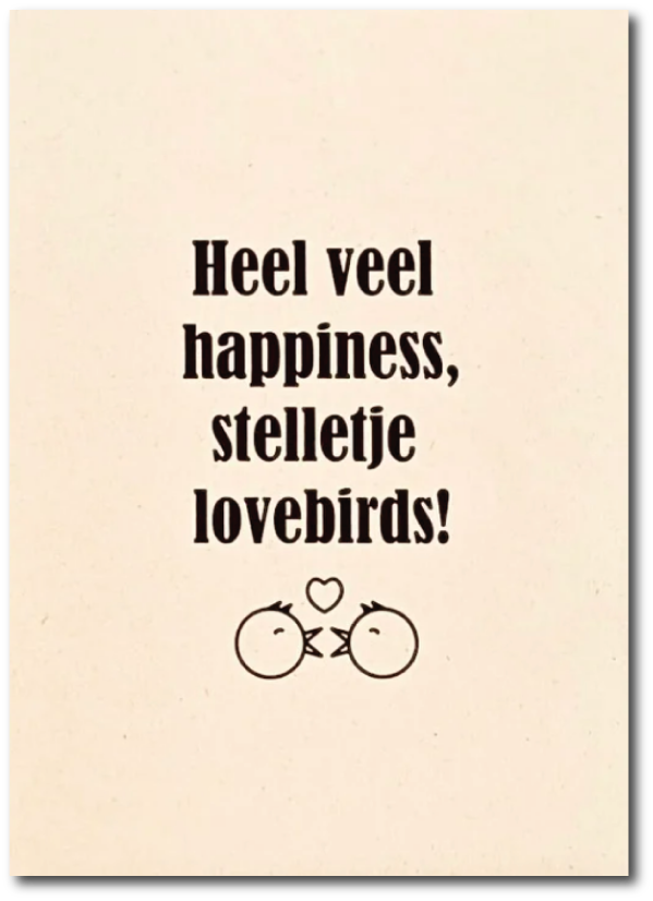 Happiness lovebirds